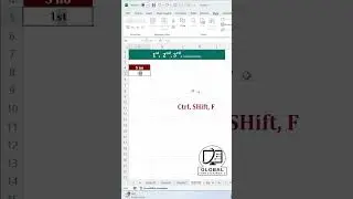 Inserting 1st, 2nd & 3rd numbers using Superscript in Excel. #excel #exceltips #superscript #ytviral