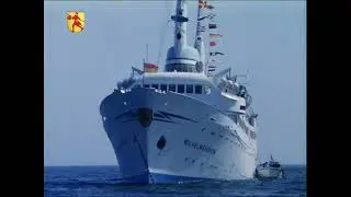 Erste Fahrt der Wilhelmshaven nach Helgoland und Ankunft WHV