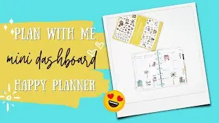 Plan with me mini dashboard Happy Planner