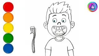 🪥🦷 Drawing and Coloring Healthy Teeth for Kids | Easy Drawing #060