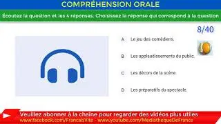 🏆 Test TCF, Test d'entraînement au TCF, Réussir TCF Numéro 11, Partie 1
