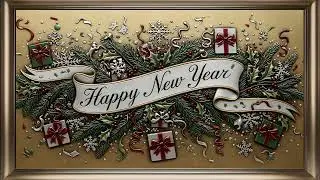 Happy New Year Frame TV Art | Celebration Screensaver Background For Your TV 🥂🌟