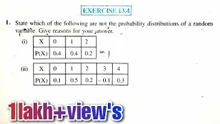 12th (NCERT) MATHEMATICS- PROBABILITY | EXERCISE 13.4 (PART-1) (SOLUTION) | GENIUS LEARNING (HINDI)