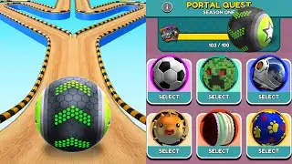 Going Balls New Update Portal Quest Feature Vs Challenge, Funny Race Android, iOS Gameplay 22