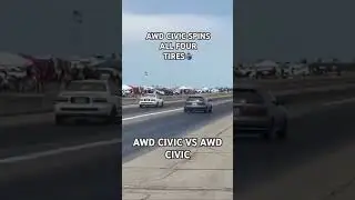 Awd Civic vs Awd Civic #awdcivic #youtubeshorts #shorts #hillatuned #tommybuilt #dragrace #s1built