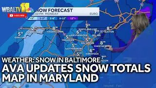 Heavy snow in the Baltimore Area Sunday to Monday