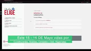 Inf&oacute;rmate sobre los candidatos a constituyentes - Conoce tu candidato