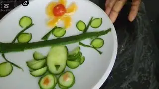 Cucumber fruit plate decoration. Good for party and family gathering 