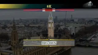 OTRO TIEMPO, BIG BEN / Reino Unido, Londres desde el aire a 8K