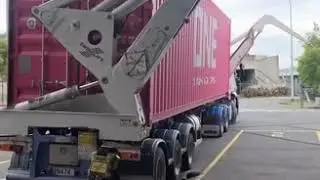 How to Unload 40ft Container by Side loader