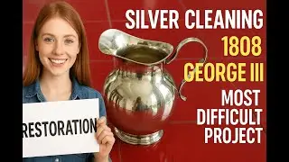 Hardest Project. Perfect Cleaning. King George III Jug from 1808 restored like new. #silflu #silver