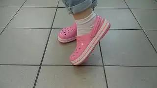 Сабо розовые Crocs Crocband модель 11016