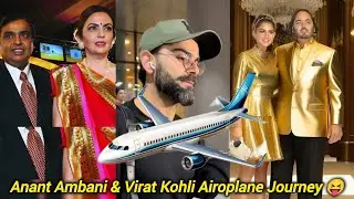 Anant Ambani & Virat Kohli Airoplane Journey 😝#anantambani #viratkohli #mukeshambani #airoplane 