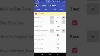 Bug found in chorus rf laptimer settings