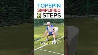 Topspin Tennis Forehand in 2 Steps (For Beginners) #tennis #tennisforehand #forehand #tennisshorts