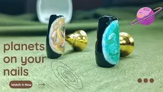 Easy planet nail art design🌍//New nail art idea 2023