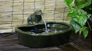 ceramic frog water fountain