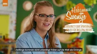 Spontangeburt oder Kaiserschnitt bei Zwillingen - Hebamme Swantje wird das Baby schon schaukeln
