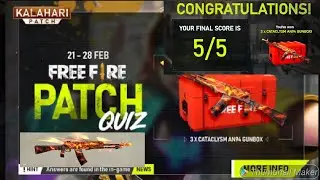 Free fire new patch QUIZ Event complete