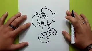 Como dibujar un pitufo paso a paso 2 - Los pitufos | How to draw a smurf 2 - The Smurfs