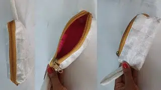 Pouch 👝 cutting and stitching chota tukra se beautiful Pouch #fashion #trendingvideo #viralvideo 