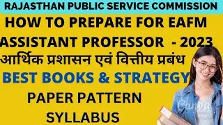|RPSC ASSISTANT PROFESSOR EAFM BEST BOOKS|ASSISTANT PROFESSOR EAFM KI TAIYARI 2023|BEST STRATEGY|