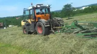 Schwadern mit einem Fendt Zylon 524 und Stol R 1405 S