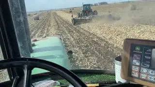 Making corn stalk bales