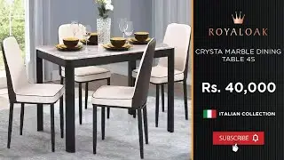 Royaloak | Crysta Marble Dining Table 4S