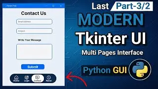 Build a Tkinter Multi-Page Modern GUI in Python | Modern Desktop Application Interface | Part 3/2