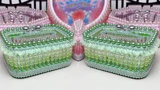 Beautiful DIY PVC Board, Bead Pearls Making a Storage Tissue Box Luxury Gift!