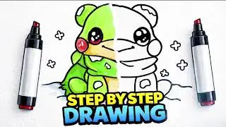 Easy Frog Drawing Tutorial | Marker Coloring for Kids