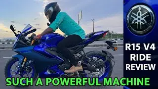 2022 Yamaha R15 V4 | Full Ride Review in Tamil | Blue Colour Variant | Price | Mileage | Vijai Vlogs