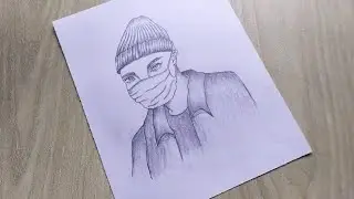 How To Draw A Boy Wearing Mask || Pencil Sketch Drawing || Covid-19 Awareness Poster
