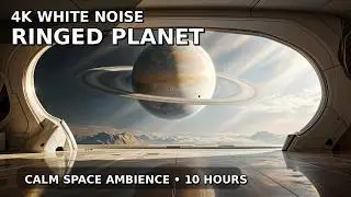 4K Deep Space Window View + White Noise | Peaceful Sci-Fi Ambience for Sleep & Focus (10H)