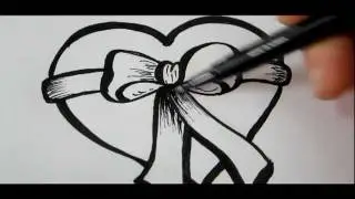 How To Draw A Heart & Bow