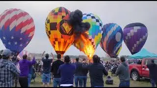 Up in flames🔥 #fire #hotairballoon #explosion #festival #party #run #viral #viralvideo #viralshorts 