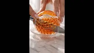 Mesmerizing Glass Mandarin 🍊✨ ASMR #mukbang #frezzerfrost #satisfying #crunchycrumbles #eating