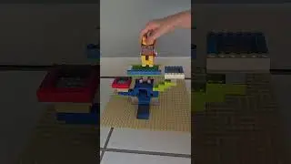 Lego Cat Mario jumps off his cat tree onto the wall and runs up it! #mario #legomario #lego #cat
