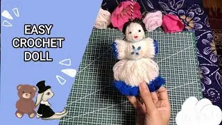 Super CUTE and EASY wool crochet DOLL || simple DIY project and craft idea for keychains 