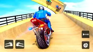 Police Bike Stunt Racing Impossible Tracks Games - Android Gameplay