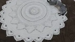 Tapete de crochê Floratta maior e modificado #1