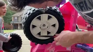 How to install new tires on power wheel toy ride