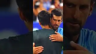Novak Djokovic Big Celebration after defeating Carlos Alcaraz Garfia at the Cincinnati Open. Huge.