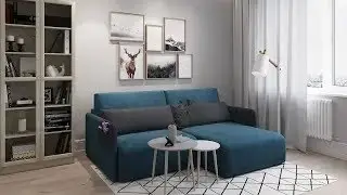 Обзор дизайна MOON FAMILY 118 (угловой диван с механизмом еврокнижка)