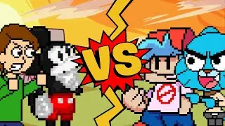 M.U.G.E.N Battles | Boris Anderson/Mickey Mouse vs Boyfriend/Gumball Watterson