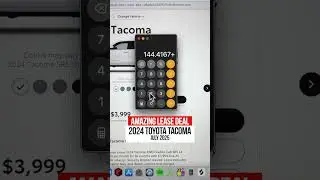 Super Cheap Toyota Tacoma Lease Deal!
