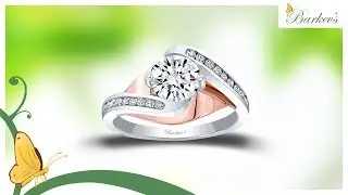 Barkev's Split Shank Two Tone Engagement Ring - 8069LT