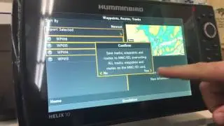 Humminbird waypoint management