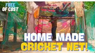 🥅😵We made cricket practice net by using scrap waste material⁉️@RandomVloggerTamil #cricket